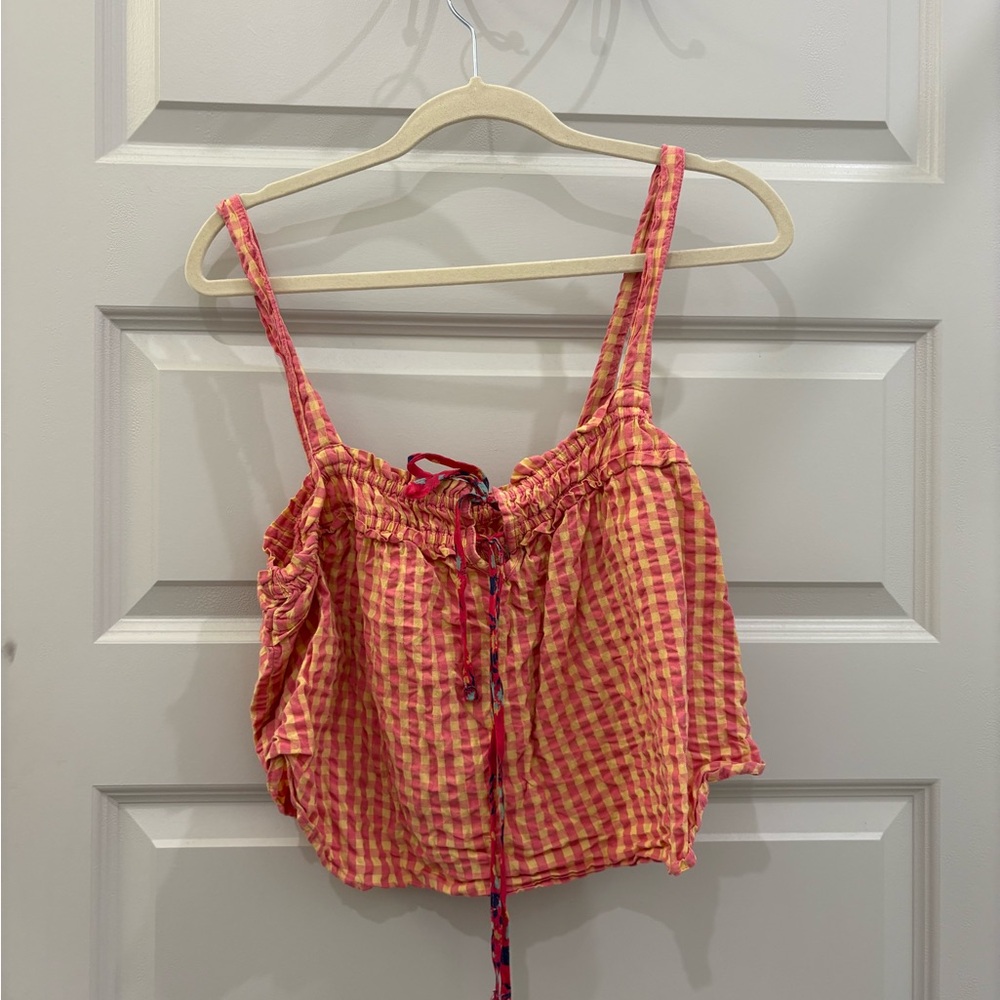 Pink Checkered Top